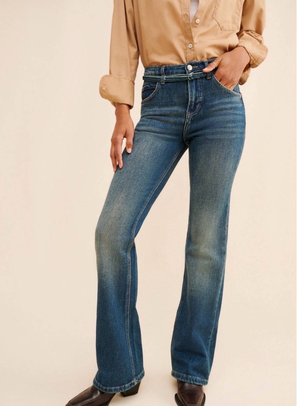 Free People We The Free Sabine Slim A-Line Jeans